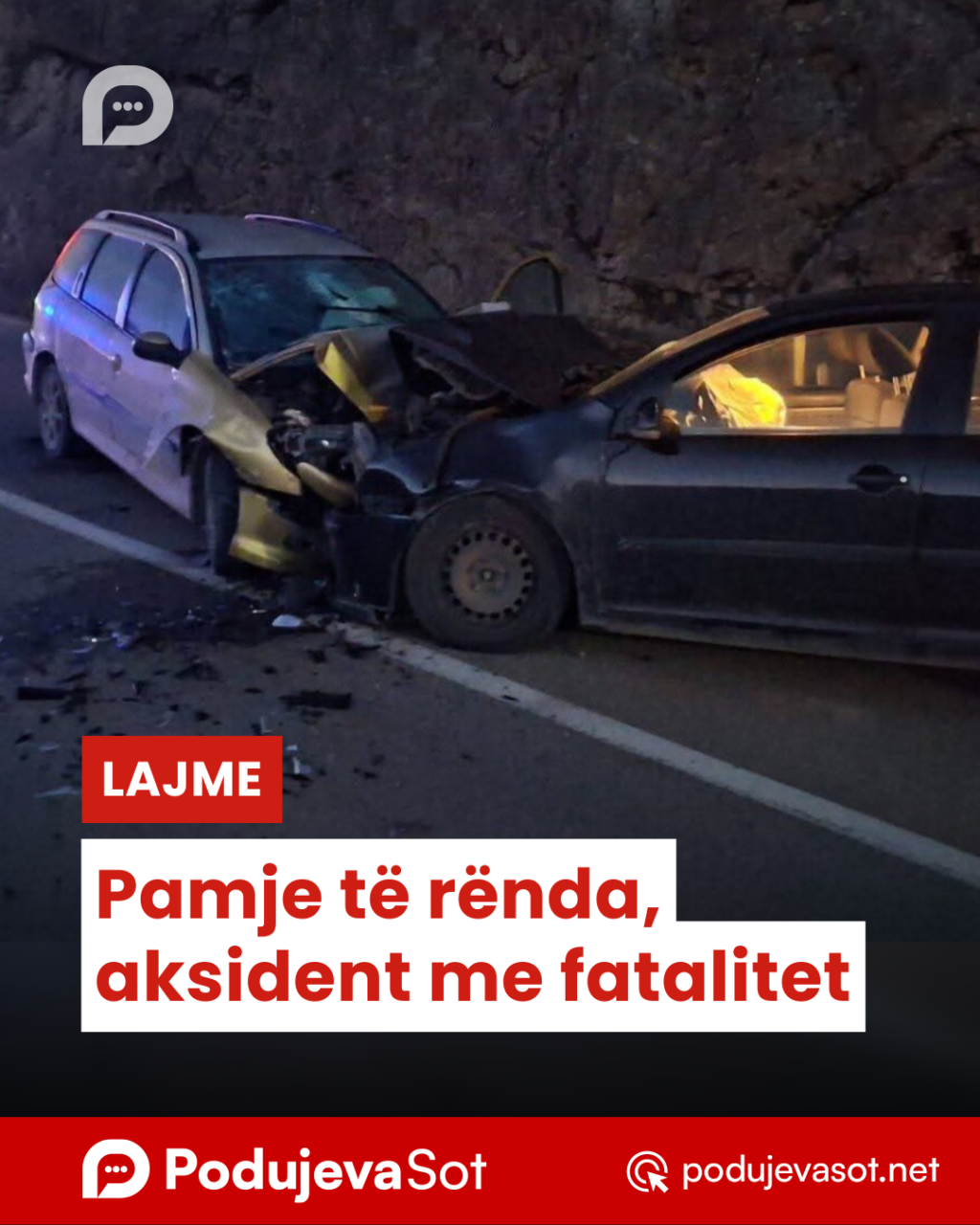 Pamje të rënda, aksident me fatalitet